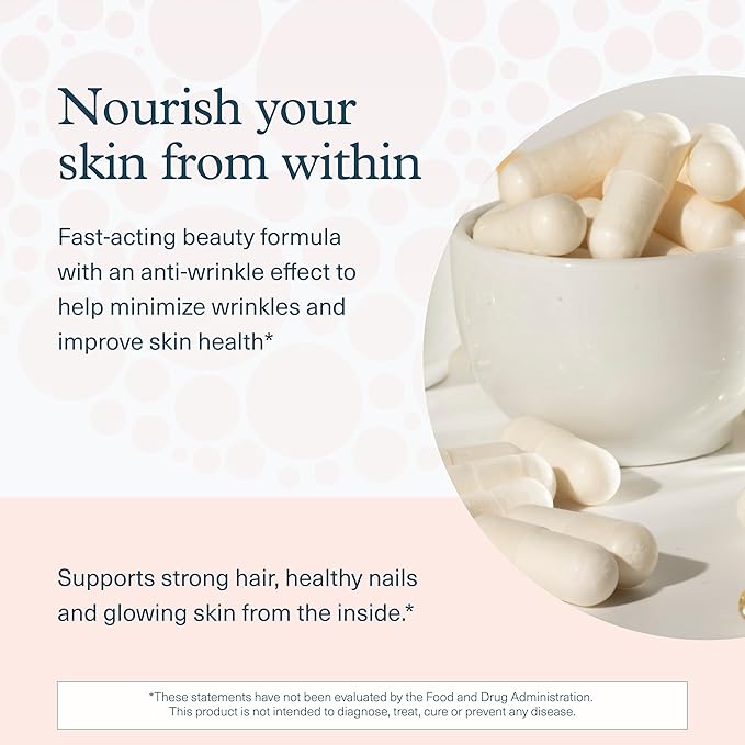 Youtheory Concentrated Effect Collagen with Verisol - Collagen Peptides with Vitamins C &amp B - Supports Hair Nails Bones &amp Joints* - 180 Tablets (60-Day Supply)