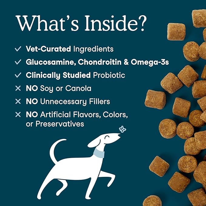 Fera Pets Dog Multivitamin Chews with Glucosamine and Probiotics - Essential Dog Vitamins &amp Minerals - Promotes Healthy Digestion &amp Joints - Boosts Skin &amp Coat Health with Omega-3s - 90 So