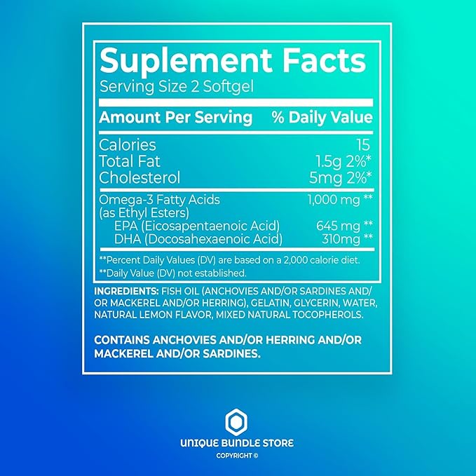 Omega-3 Mini Fish Oil – 120 Mini Softgels Easy-to-Swallow Omega 3 Fatty Acid Supplements with EPA &amp DHA Burpless Fish Oil Omega 3 Lemon Flavor Omega 3 Supplement for Women &amp Men (Pack of 3)