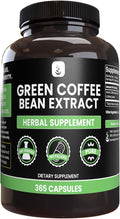 PURE ORIGINAL INGREDIENTS Green Coffee Bean Extract (365 Capsules) No Magnesium Or Rice Fillers Always Pure Lab Verified