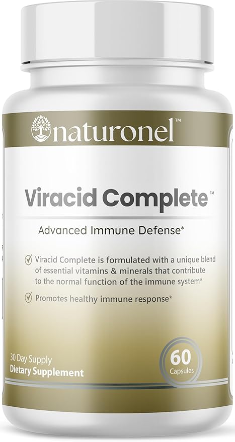 Viracid Complete – Comprehensive Immune Formula with Elderberry Echinacea Garlic Zinc L-Glutamine &amp Turmeric 95% Curcuminoids | Premium Supplement Made in USA GMP Certified (1)