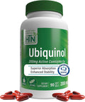 Health Thru Nutrition Ubiquinol 200mg 90 Softgels as Kaneka QH Reduced CoQ-10 | Stabilized - 3rd Party Tested | Enhanced Bioavailability | Cardiovascular &amp Mitochondria Function Support | Non-GMO