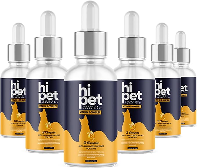 Vitamin B Complex for Cats Supports Metabolism and Increases Energy Levels 1.7 Fl Oz (Pack of 6)
