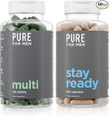 Pure for Men Original Stay Ready Fiber Supplement (120 Capsules) + Vegan Multivitamin (120 Capsules)