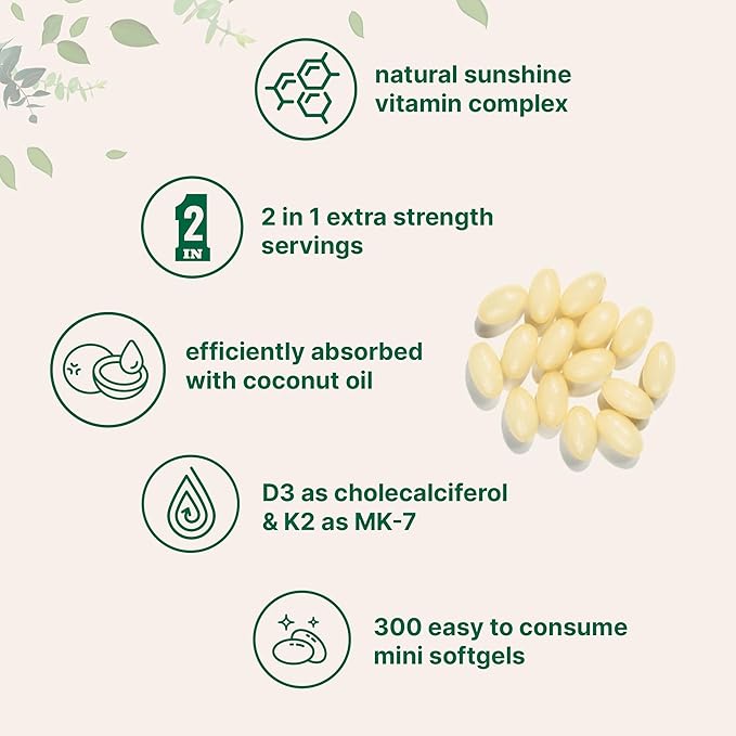 Micro Ingredients Vitamin D3 10000 iu + K2 200 mcg Coconut Oil Softgels &amp Multi Collagen Complex for Women Bundle 2 Pack | Essential Sunshine Vitamins | Hydrolyzed Protein Peptides