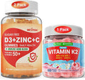 Bundle: Vitamin C + D3 + Zinc Gummies for Adults 50 + &amp Vitamin K2 Gummies