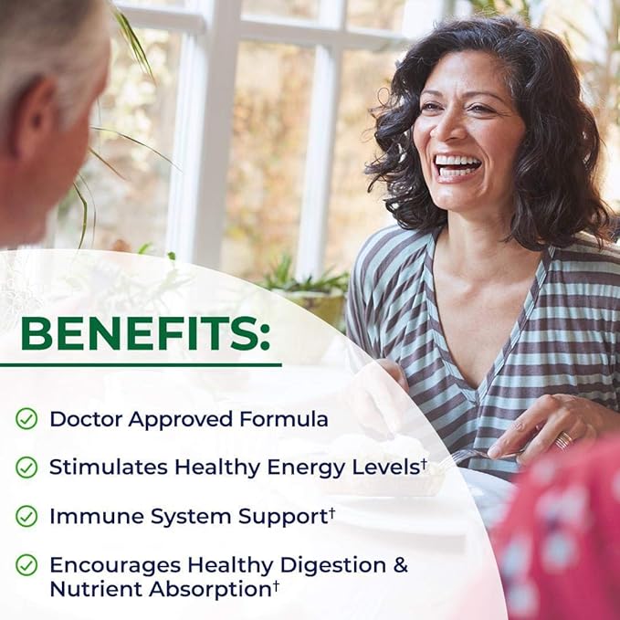 Super Greens Powder with Probiotics Prebiotics and Digestive Enzymes (30 Servings) Plus Advanced Strength Pre and Probiotics Supplement with Digestive Enzymes (1 Month Supply)