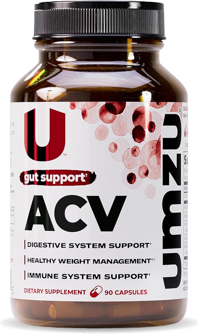 UMZU zuACV Apple Cider Vinegar + Prebiotics Supplement (30 Day Supply) – ACV &amp Inulin Fiber Blend – Gut Health Support with ACV Capsules for Daily Digestive Health &amp Wellness Balance Formula