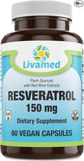 Livamed - Resveratrol 150 mg Veg Caps 60 Count