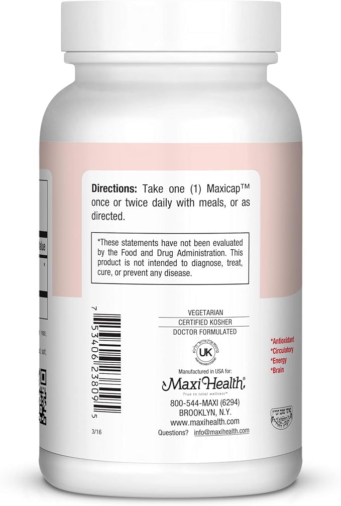 Maxi Health COQ10 100mg Capsules – 100mg Coenzyme Q10 for Heart &amp Energy Support – Kosher Certified CO Q 10 Supplement – Non-GMO and Gluten-Free Heart Health Supplements - 90 Liquid Capsules
