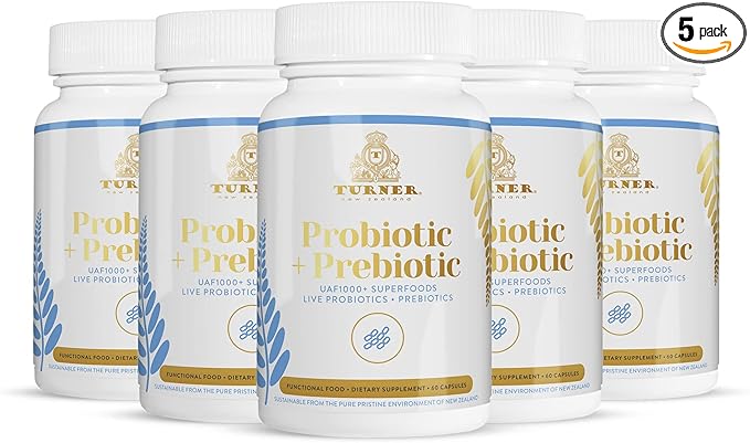 TURNER Probiotics Supplement Improves Digestion New Zealand Probiotics All-Natural 5-Pack