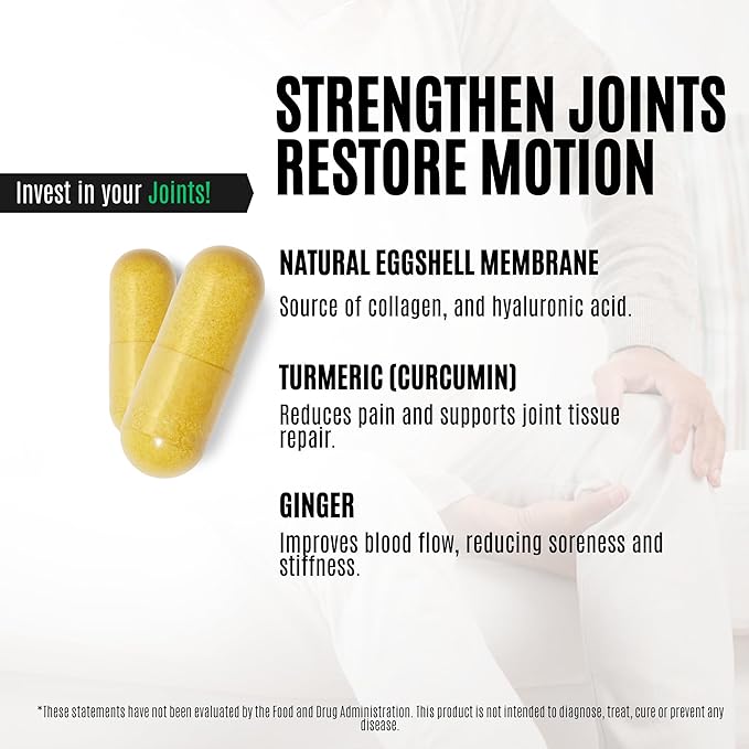 DoSe by VH Superior Joints with NEM Turmeric Ginger &amp Hyaluronic Acid – Supports Flexibility Mobility &amp Joint Comfort – Vegan Capsules (60 Count)