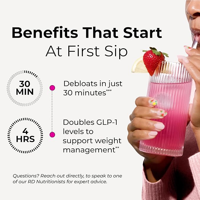 HUM Flatter Me Fiber Variety Bundle – Strawberry Lemon Pineapple Passionfruit &amp Unflavored | Prebiotic Fiber + Digestive Enzymes to Support Gut Health (3-Pack)