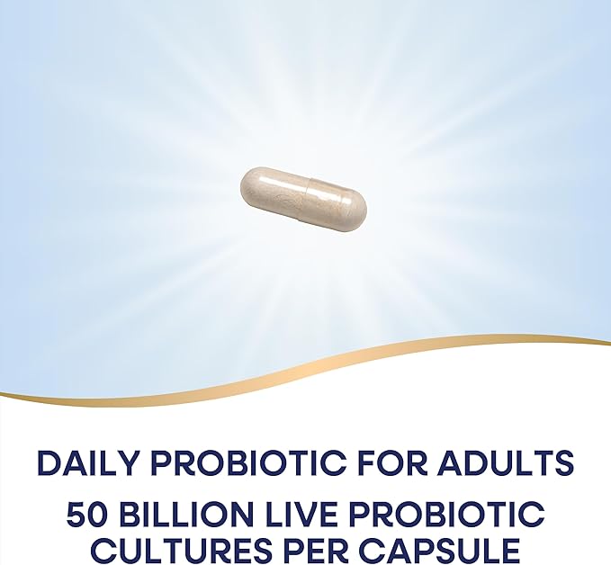 Nature's Way Fortify Optima Probiotic for Men and Women 50 Billion Live Cultures 6 Strains Supports Digestive and Immune Health* 30 Capsules (Packaging May Vary)