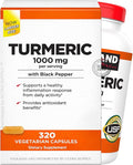 Kirk Lands Signatures Turmeric and Black Pepper Extract Capsules 320 Count Vegetarian Capsules