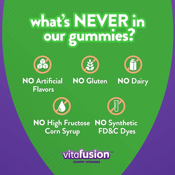 Vitafusion Extra Strength Biotin 5000 mcg Hair Skin Nails Gummy Vitamins 100 Count and Multi+ Immune Support Gummy Vitamins with Vitamin C Zinc 90 Count