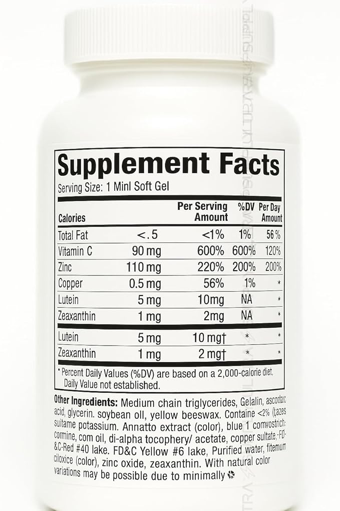 AREDS 2 Eye Vitamins with Lutein &amp Zeaxanthin Vision Support Supplement (210 Count.)