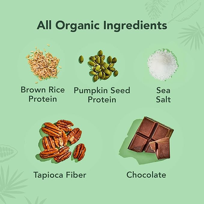 ALOHA Organic Plant Based Protein Bars | Chocolate Caramel Pecan | 12 Count 1.98oz Bars | Vegan Low Sugar Gluten Free Paleo Friendly Low Carb Non-GMO Stevia Free Soy Free No Sugar Alcohol Swe