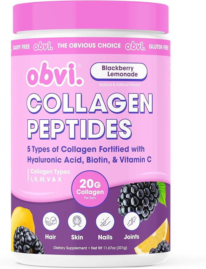 Obvi Collagen Peptides - BlackBerry Lemonade