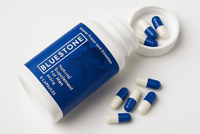 Generic Bluestone Capsulas Frasco de 8 capsulas para energia y Vigor Ingredientes Naturales Pack 1