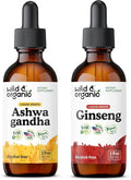 Wild &amp Organic Ashwagandha Tincture 2 fl oz &amp Ginseng Tincture 2 fl oz