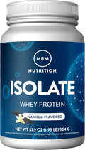 MRM Nutrition Isolate Whey Protein Powder - Vanilla Flavored 24 g Protein with Added BCAAs &amp Glutamine Digestive Enzymes Gluten-Free Hormone- and Antibiotic-Free - 29 Servings