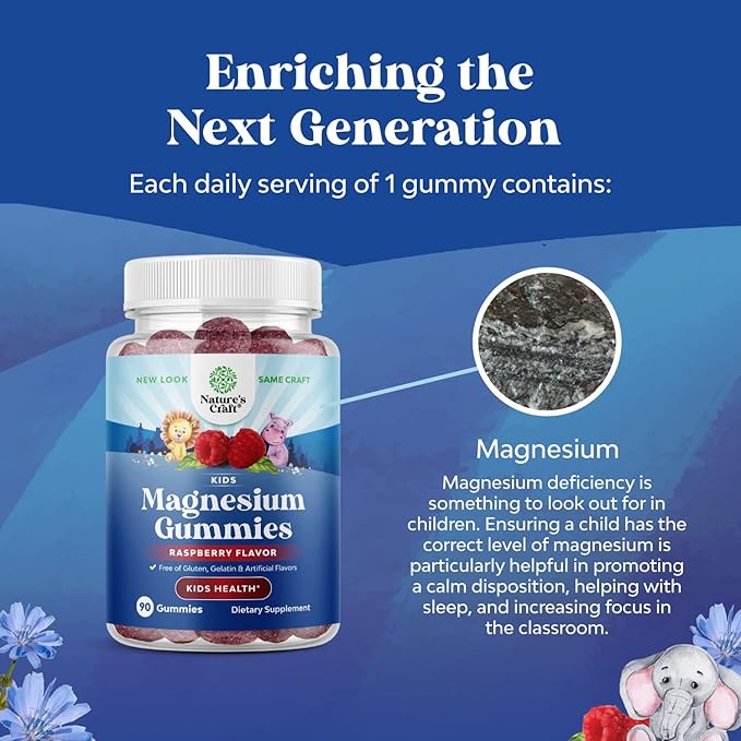 Bundle of Omega DHA Gummies for Kids - Fatty Acids Omega 3 6 9 with Vitamin C for Brain Immunity &amp Vision and Kids Magnesium Gummies - Mag Citrate for Nerve Health Muscles &amp Healthy Heart Sup