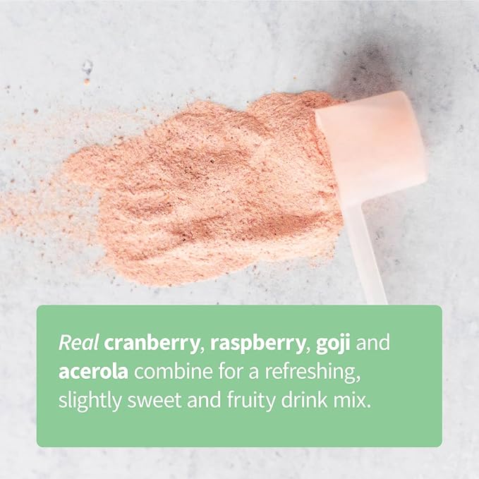Sprout Living Colorfuel Beauty Powder Drink Mix Organic Superfoods + Adaptogens | Hair Skin &amp Nails Support Vegan Collagen Boost Biotin Silica Vitamin C Super Berry Flavor (25 Servings)
