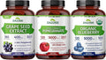 Zazzee Ultimate Anti Aging Antioxidant Bundle | Polyphenol Rich 10:1 Blueberry Extract and Super Concentrated Grape Seed with 20:1 Extra Strength Pomegranate Extract | Non-GMO Vegan &amp ISO Lab Test