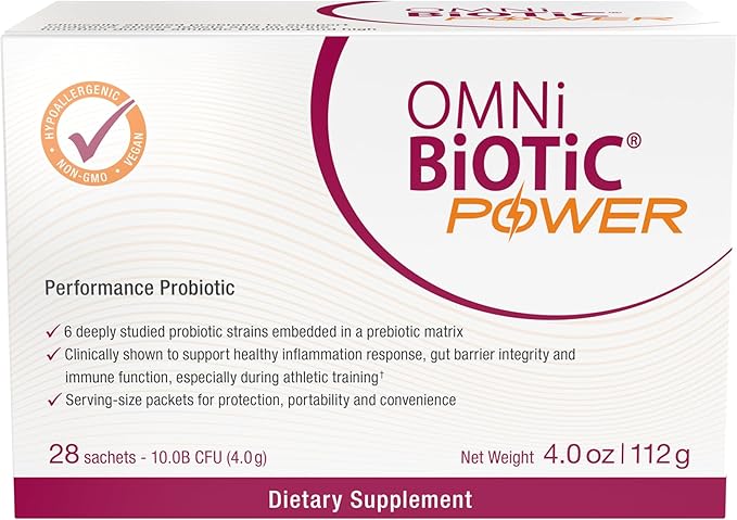 Power High Performance Daily Probiotic Supplement - Probiotic Powder with Magnesium Citrate for an Active Lifestyle - Supports Gut Health Muscle Recovery and Energy - Vegan Non-GMO (30 Servings)