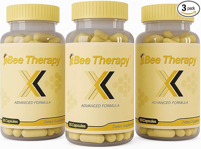Bee Therapy X Venom Dietary Supplement - Glucosamine Turmeric Blend Improves Joint Health Mobility and Comfort Supplement - Extra Strength Pills - Natural Health Complex – 180 Capsules Pack 3
