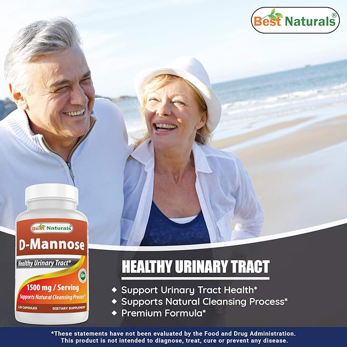 Best Naturals D-Mannose 1500 mg &amp Magnesium Oxide 500 mg