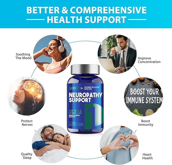Nerve Savior Neuropathy Supplement 240 Capsules with 600mg Alpha Lipoic Acid &amp Benfotiamine Specially Formulated for Nerve Health in Hands Fingers Feet and Toes 2Pack