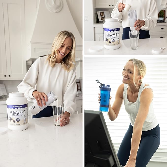 Whey Protein Powder for Women Whey Isolate Probiotics &amp Enzymes Supports Digestion Nutrient Absorption &amp Energy Post-Workout Nutrition Salted Caramel Flavored 30 Servings