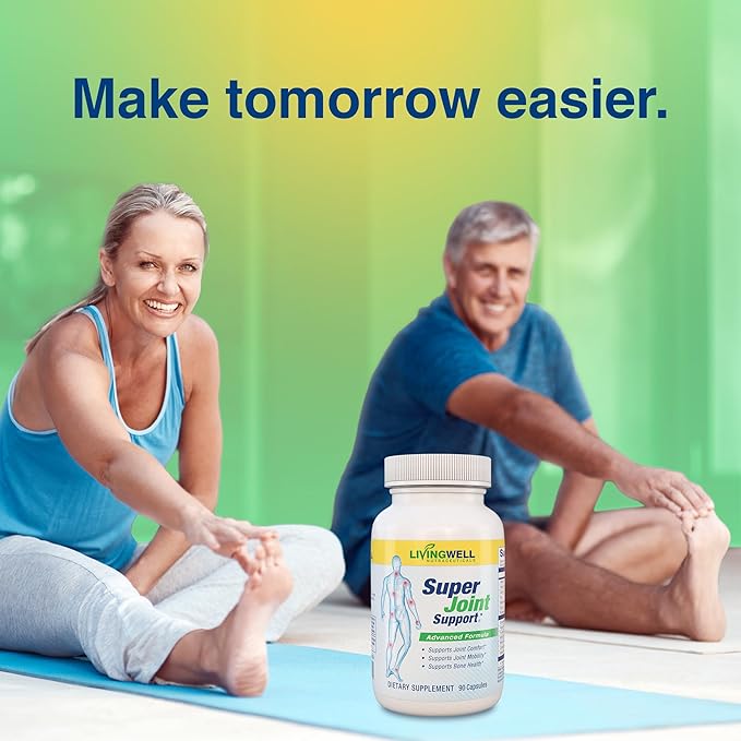 SUPER JOINT SUPPORT Glucosamine Chondroitin &amp MSM for Bone &amp Muscle Health - Joint Supplement for Men &amp Women with Vitamin D B12 Magnesium Potassium &amp Calcium - All in One Support -