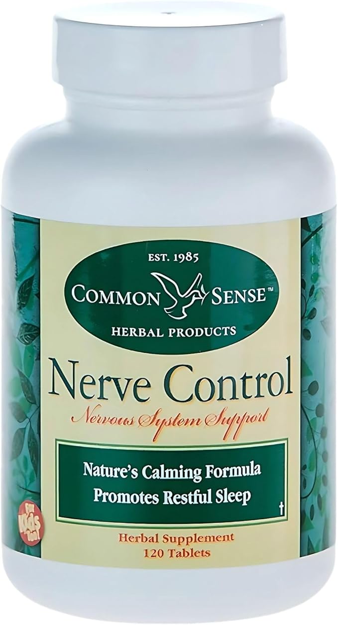 Common Sense Herbal Products Nerve Control: Central Nervous System Support (120 Tablets)