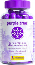 purple tree Post-Celebration Wellness Supplement for Liver Support &amp Hydration | Liposomal Dihydromyricetin (DHM) L-Glutathione Milk Thistle B Vitamins Minerals Willow Bark | 30 Capsules