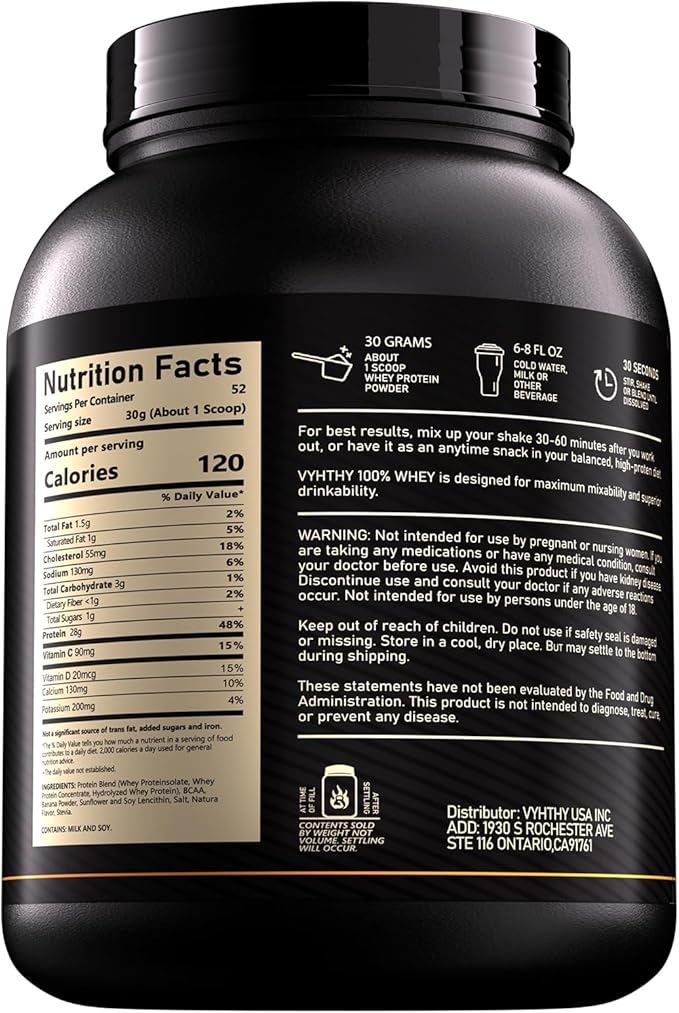 Banana Flavored Whey Protein Powder24g Protein per Serving Fast-Absorbing Concentrated whey Protein Low Sugar Gluten-Free Natural Flavor 3.5lbs(56oz)