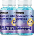 Calcium Citrate Gummies Calcium 1200mg with Vitamin D3 B6 B12 Magnesium Zinc Calcium Supplements for Women and Men Support Bone &amp Muscle Health 120 Chews Blueberry Flavor