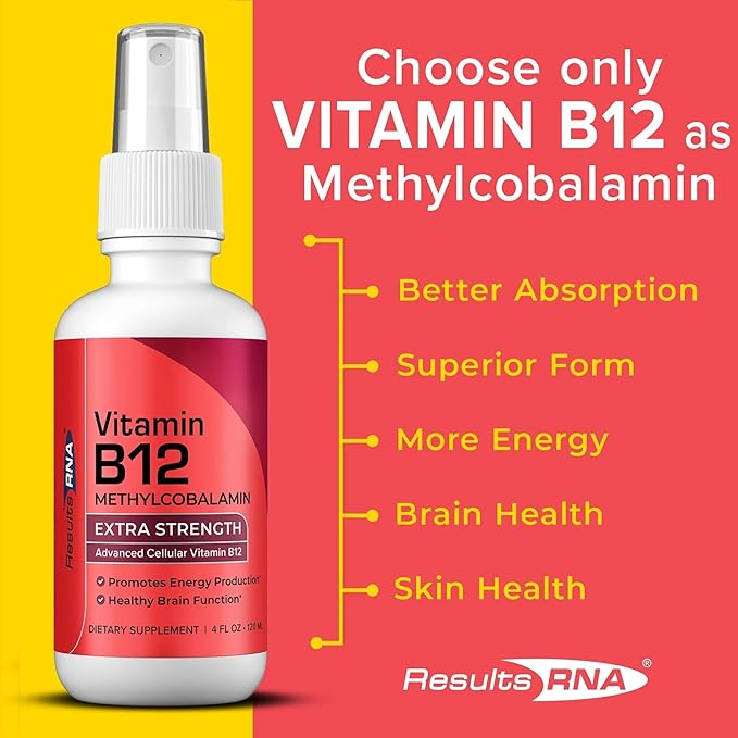 Results RNA - Advanced Cellular Vitamin B12 Methylcobalamin Supports Heart Health Good Mood Energy &amp Brain Function. Enjoy Superior Absorption Vitamin B12 Formula (4 oz - 60 Servings)