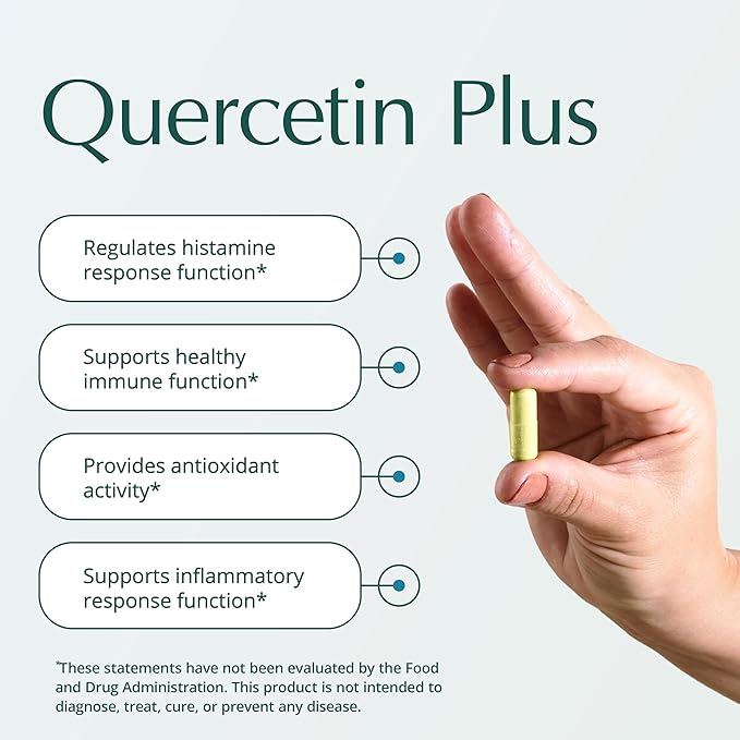 Natura Health Products Quercetin Plus Supplement - Modulates Healthy Immune and histamine Response - Featuring Bromelain Vitamin C Nettle Leaf &amp Quercetin (90 Capsules)
