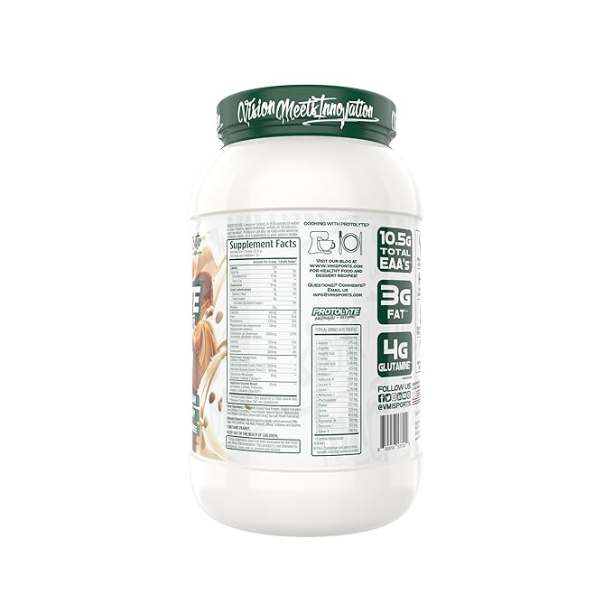 Protolyte Natural Plant Protein by VMI Sports with Electrolytes and Enzymes | Zero Sugar – Zero Dairy – Gluten Free | 20 G Protein + 10.5 G of EAAs (25 serving Chocolate Peanut Butter)