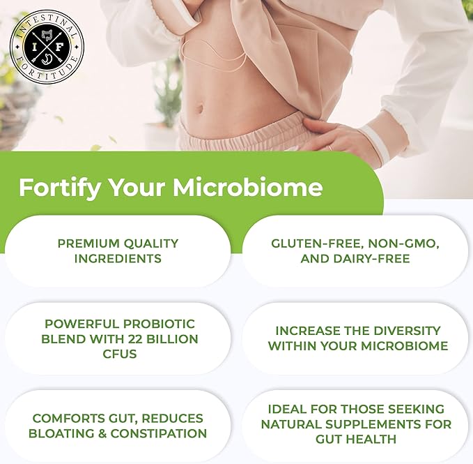 Intestinal Fortitude Prebiotic and Probiotic Supplement Bundle - 30 Capsules for Gut Health and Digestive Support Promote Good Bacteria Gut Lining and Support Healthy Digestion