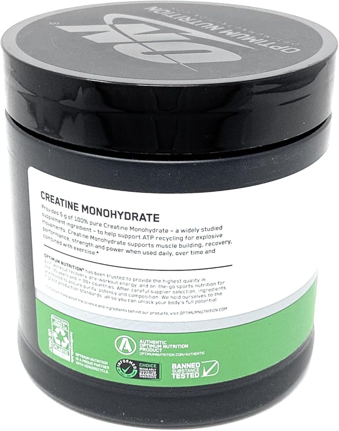 Optimum Nutrition Micronized Creatine Monohydrate Powder Unflavored Keto Friendly 135 Servings (Packaging May Vary)