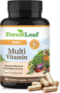 ForestLeaf Daily Vitamin Multivitamin for Men Multi-Vitamin for Men - Mens Multivitamins &amp Multiminerals Supplement | All Essential Vitamins Needed for Health Longevity &amp Energy | 60 Veg Cap