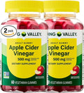 Apple Cider Vinegar Vegetarian Gummies 500 mg 60 Count (Pack of 2)