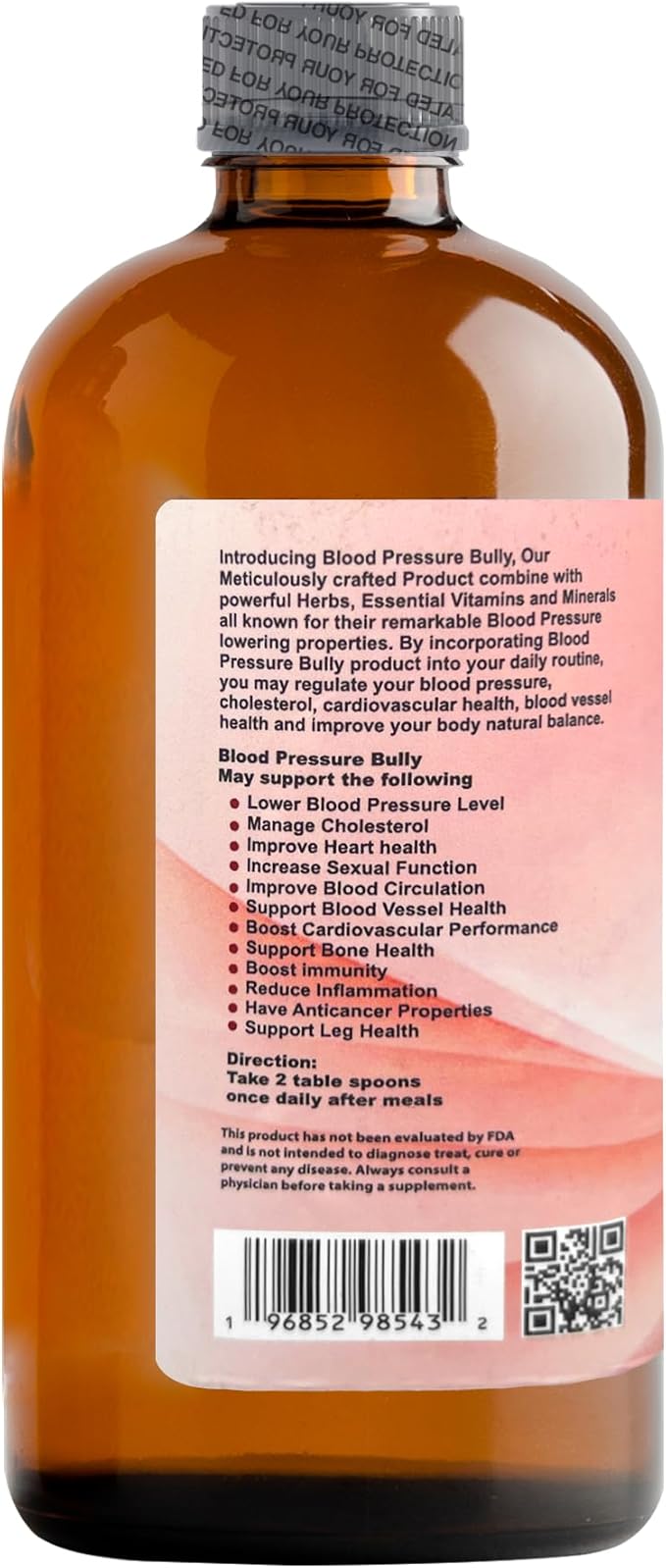 Blood Pressure Bully | Herbal Supplement for Healthy Blood Pressure &amp Circulation Support | 16 fl oz