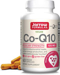 Jarrow Formulas Co-Q10 100 mg - Antioxidant Support for Mitochondrial Health Cellular Energy Production &amp Healthy Cardiovascular Function - 60 Veggie Capsules - Non-GMO - Gluten Free