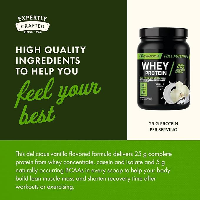 Swanson Full Potential Whey Protein - Vanilla