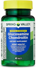 Triple Strength Glucosamine Chondroitin Tablets Dietary Supplement 40 Count
